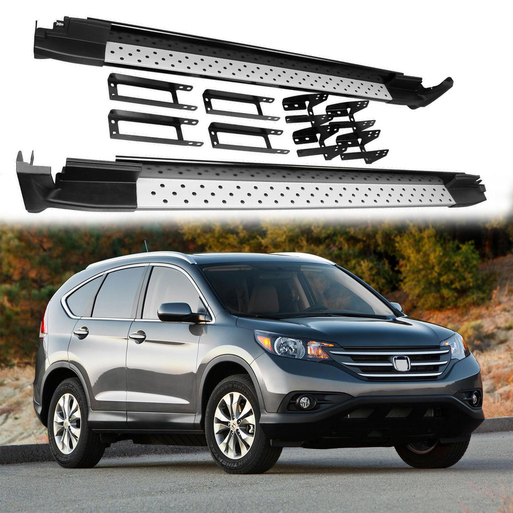 BUFEETERS Side Step Running Board Nerf Bar Fit For 2007 2008 2009 2010 2011 Honda CR-V CRV,Factory Style,Black&Silver