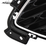 BUFEETERS  Front Bumper Upper Grille W/Chrome Trim Fit For 2020 2021 2022 Ford Escape,Honeycomb Style,Chrome&Gloss Black
