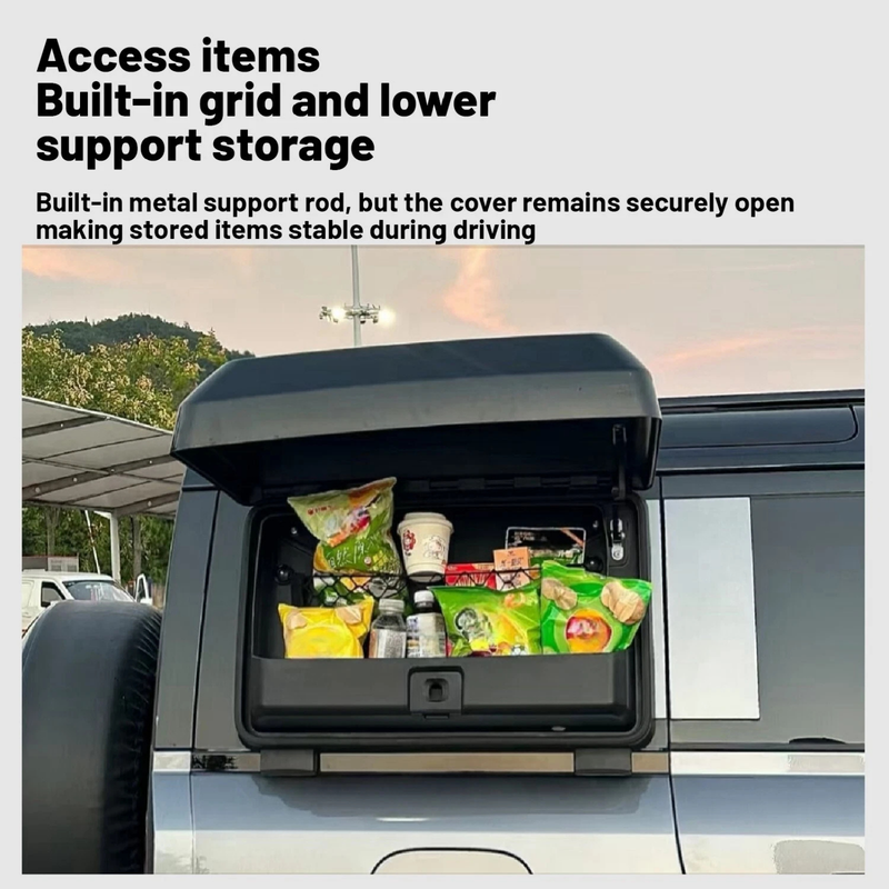BUFEETERS Side Mounted Gear Carrier Box Fit For 2020 2021 2022 2023 2024 Defender 130 110 90,Pangea Green