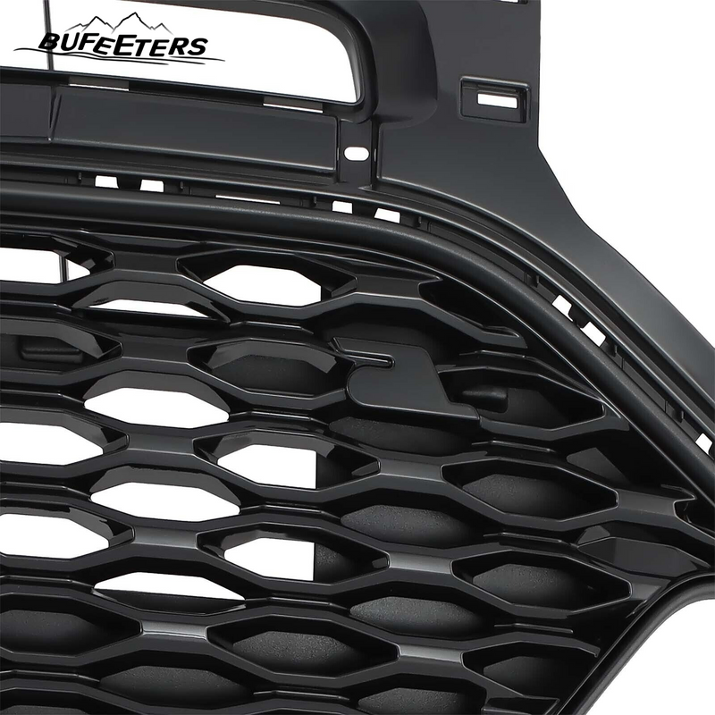 BUFEETERS Front Bumper Upper Grille Grill Fit For Ford Explorer ST 2020 2021 2022,Honeycomb/ST Style,Gloss Black