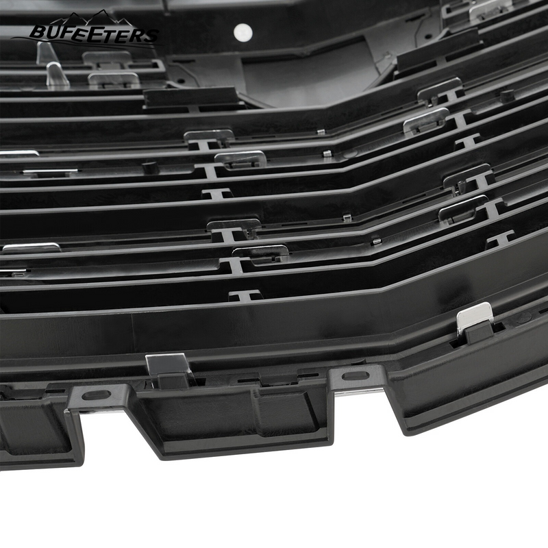 BUFEETERS   Front Bumper Upper Grille Fit For 2016 2017 2018 2019 2020 Cadillac XT5,Horizontal Billet  Style,Chrome&Black