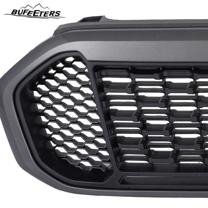 BUFEETERS   Front Upper Grille Fit For 2019 2020 2021 2022 2023 Ford Ranger,Honeycomb Style,Gray