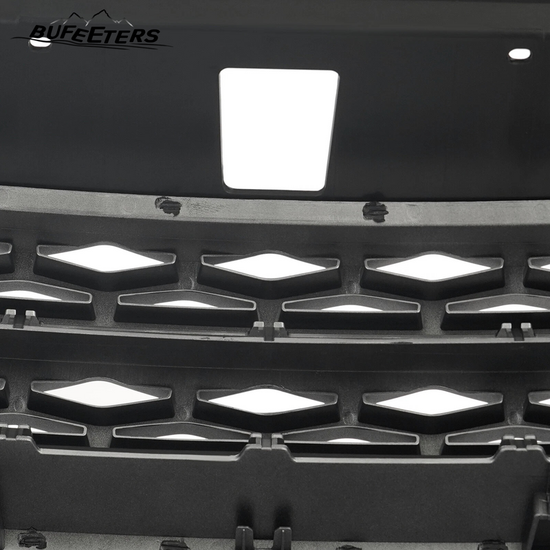 BUFEETERS  Front Grille Air Side Vent Set Fit For 2014 2015 2016 2017 Land Rover Range Rover Sport,Mesh Style,Nickel Plated