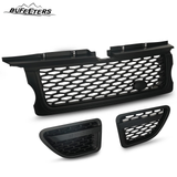 BUFEETERS  Front Grille Air Side Vents Fit For 2006 2007 2008 2009 Range Rover Sport,Mesh Style,Matte Black