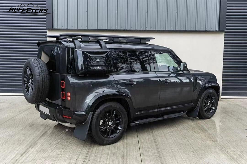 BUFEETERS  Exterior Side Mounted Gear Box Carrier Fit For 2020 2021 2022 2023 2024 2025 Land Rover Defender 90 110 130,Gloss Black