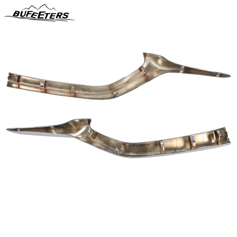 BUFEETERS 2Pcs Left & Right Front Bumper Grille Molding Trim Fit For 2017 2018 2019 2020 2021 Mazda CX-5,Factory Style,Chrome&Silver