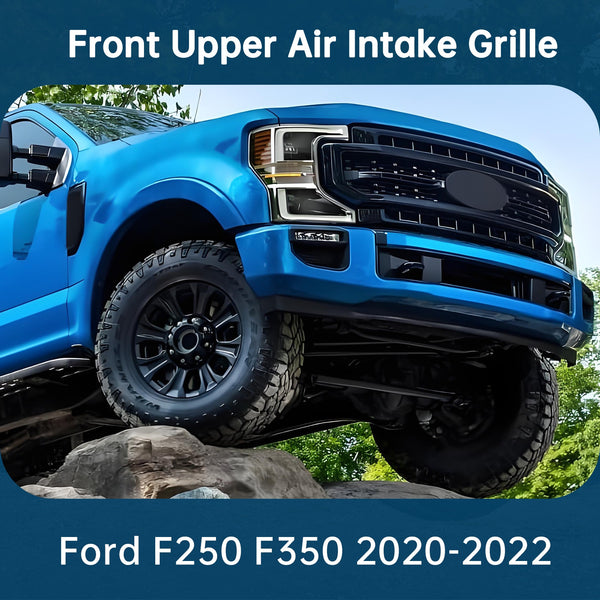 Black Lariat Sport Super Duty Front Bumper Grille Grill Front Grille Assembly Grille Grill Fit For 2020 2021 2022 Ford F250 F350 Grill Heat Corrosion Impact Resistant Waterproof Plastic