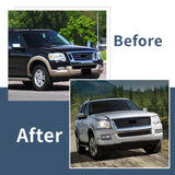 Chrome Front Grille Compatible with Ford Explorer 2006 2007 2008 2009 2010 Models, No Emblem