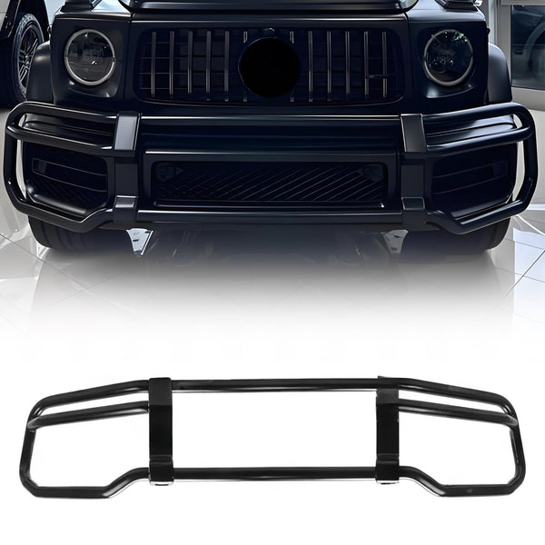 Front Bumper Protector Bull Bar Guard Compatible with Mercedes-Benz G Class W464 G63 2019 2020 2021 2022 Models, Alloy Steel, Black