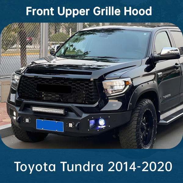 New Front Upper Hood Bulge Molding Grille Trim Fit Toyota Tundra 2014-2021 Gloss
