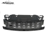 BUFEETERS Front Bumper Upper Grille Fit For 2023 2024 Land Rover Range Rover Vogue L405,Mesh Style,Chrome&Black
