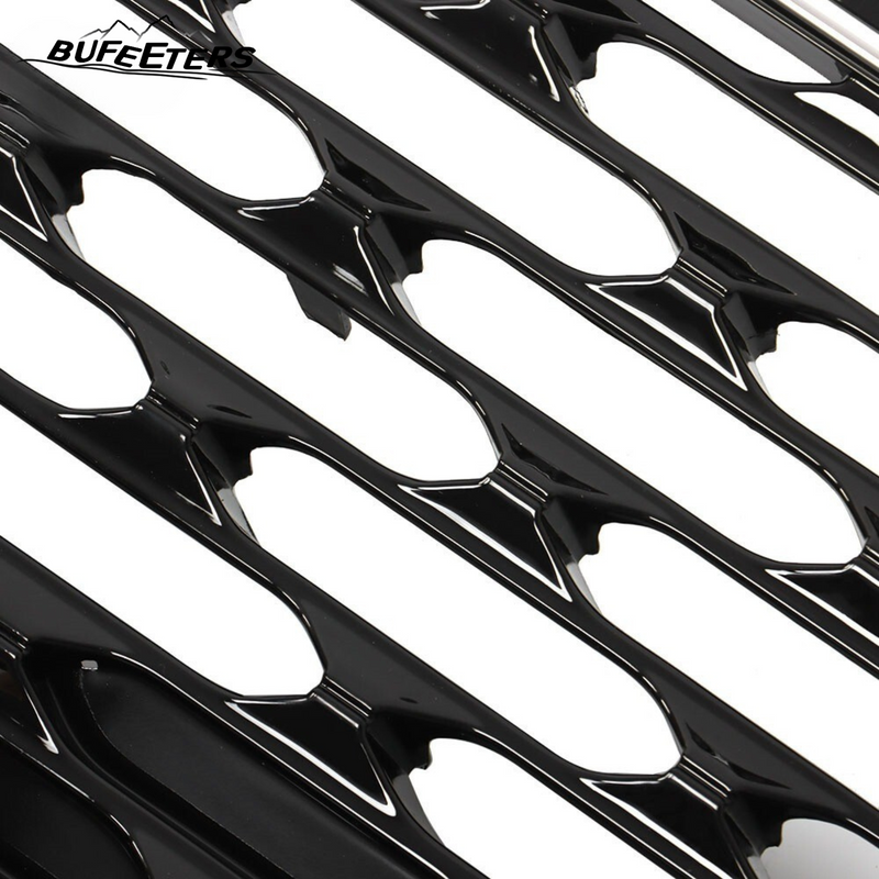 BUFEETERS  Front Bumper Upper Grille W/Chrome Trim Fit For 2020 2021 2022 Ford Escape,Honeycomb Style,Chrome&Gloss Black
