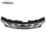BUFEETERS Front Bumper Upper Grille Fit For 2016 2017 Ford Explorer,Factory Style,Silver Coated Black