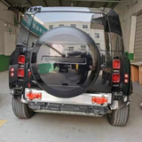 BUFEETERS Rear Spare Tire Cover Fit For 2020 2021 2022 2023 2024 2025 Land Rover Defender 90/110/130 L663 L851 Wheel Cover,Santorini Black&Matt Black