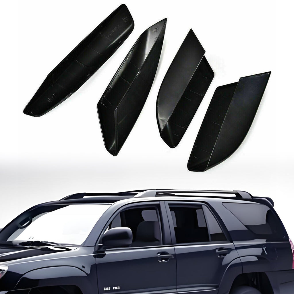 BLACK ROOF RAILS RACK END COVER SHELL FIT FOR TOYOTA 4RUNNER N210 2003-2009 NEW
