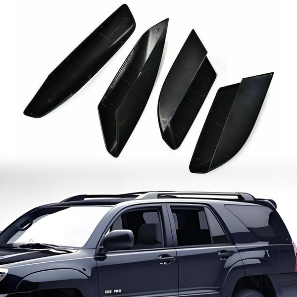 BLACK ROOF RAILS RACK END COVER SHELL FIT FOR TOYOTA 4RUNNER N210 2003-2009 NEW