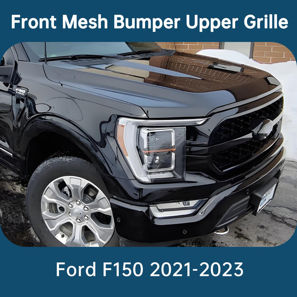 For Ford F-150 F150 2021-2023 Platinum Front Bumper Grille Assembly Gloss Black
