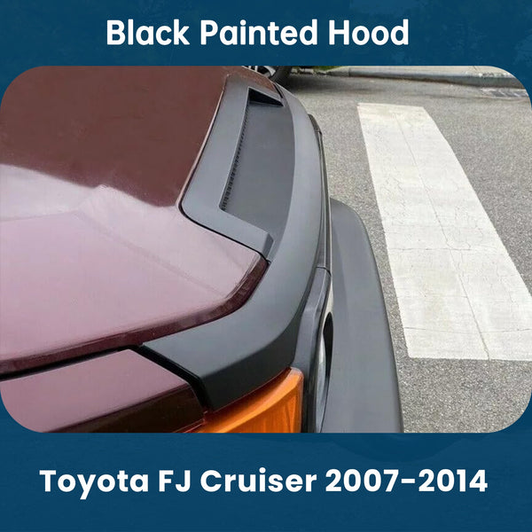 For 2007-2014 Toyota FJ Cruiser Black Painted Hood Molding Trim Moulding New