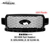 BUFEETERS  Front Upper Grille Grill Assembly Fit For 2018 2019 2020 Ford F-150,Honeycomb Style,Gloss Black