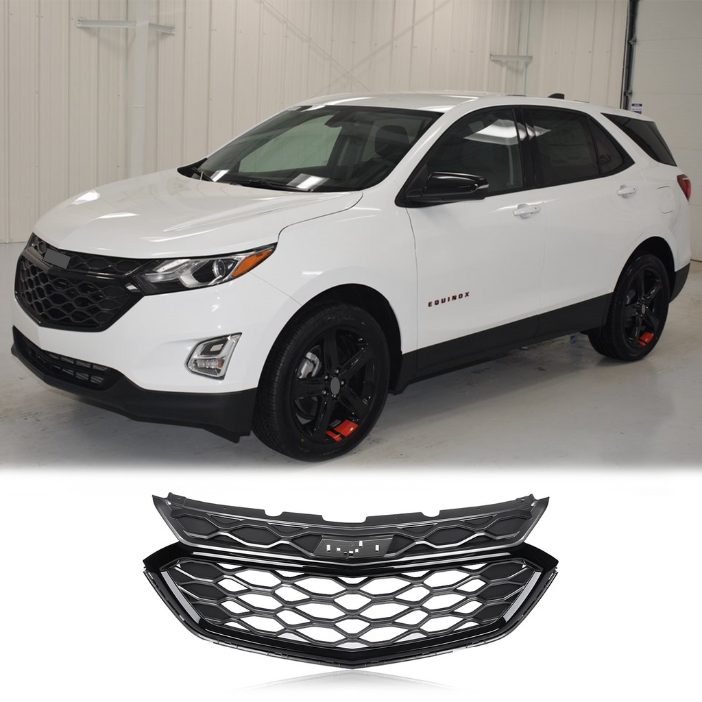 BUFEETERS New Front Grille Mesh Sport Fit For 2018 2019 2020 Chevrolet Equinox,Honeycomb Style,Black