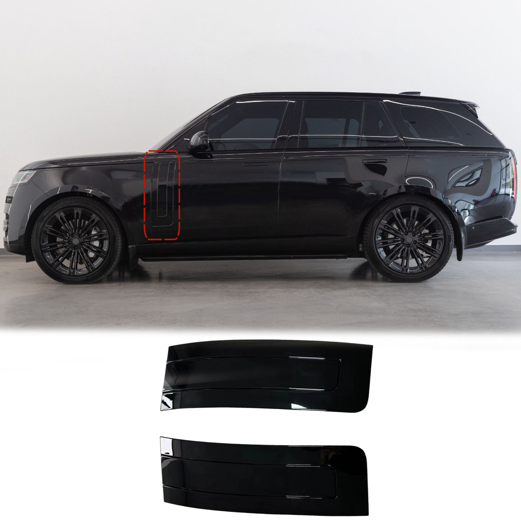 BUFEETERS Door Side Fender Vent Molding Cover Trim Fit For 2023 Land Rover Range Rover Vogue L405,Gloss Black