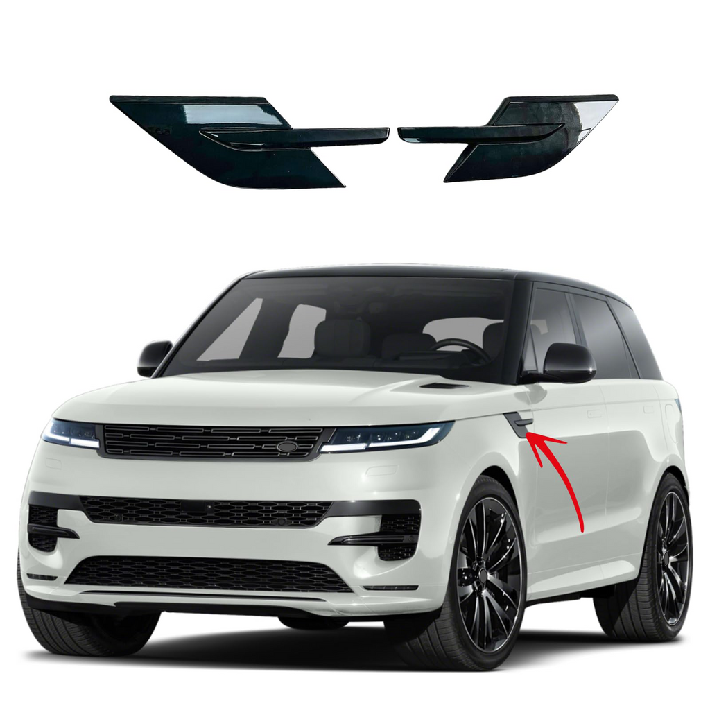 BUFEETERS Side Vents Fit For 2023 2024 Land Rover Range Rover Sport L461,Factory Style,All Gloss Black