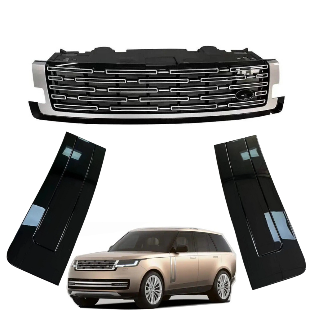 BUFEETERS  Black Front Bumper Hood Grille Mesh Side Fender Vent Fit For 2023 Land Rover Range Rover L460
