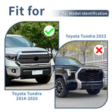 For 2014-2020 Toyota Tundra Chrome Front Grille & Hood Bulge Molding Set 2PCS