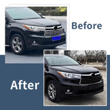 Chrome Front Bumper Upper Grille ABS Grill For Toyota Highlander 4-Dr 2014-2016