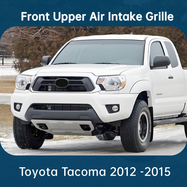 Front Bumper Upper Grille Chrome Shell Black Grill Grill Fit For 2012 2013 2014 2015 Toyota Tacoma Heat Corrosion Impact Resistant Waterproof Plastic Chrome Shell with Painted Black Insert