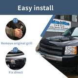 Front Upper Honeycomb Grille Gloss Black For 2014-2015 Chevrolet Silverado 1500