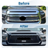 New Front Upper Hood Bulge Molding Grille Trim Fit Toyota Tundra 2014-2021 Gloss