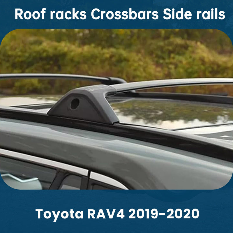 For 2019-2020 Toyota RAV4 Roof Rack Crossbar Side Rails Luggage Carrier