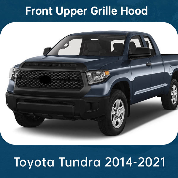 Front Upper Hood Bulge Molding Matte Fit For 2014-2021 Toyota Tundra Black