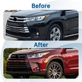 For 2018-2019 Toyota Highlander Front Upper and Lower Grille Gloss Black Grill