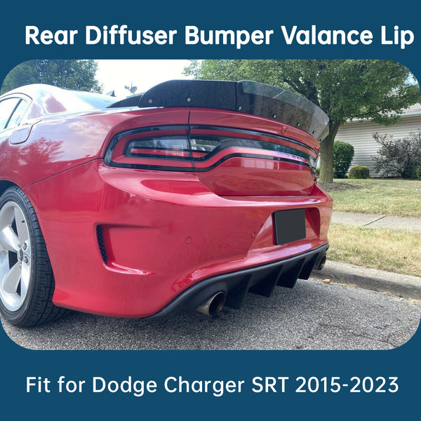 For 2015-23 Dodge Charger SRT Factory Style Rear Diffuser Bumper Valance Lip PP