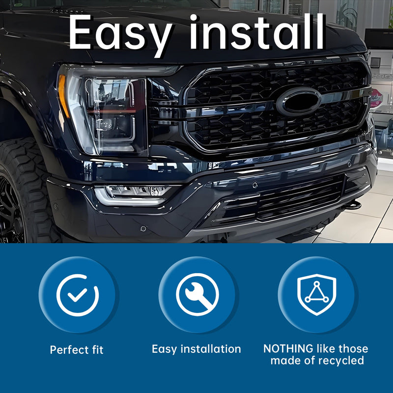 For Ford F-150 F150 2021-2023 Platinum Front Bumper Grille Assembly Gloss Black