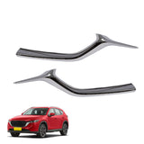 BUFEETERS 2Pcs Left & Right Front Bumper Grille Molding Trim Fit For 2017 2018 2019 2020 2021 Mazda CX-5,Factory Style,Chrome&Silver