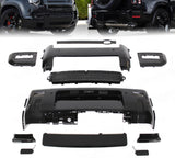 BUFEETERS Front Rear Lip Bumper Guard Skid Kit Fit For 2020 2021 2022 2023 2024 Land Rover Defender 90 110 130,Gloss Black