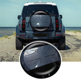 BUFEETERS Rear Spare Tire Cover Fit For 2020 2021 2022 2023 2024 2025 Land Rover Defender 90/110/130 Wheel Cover,Blue&Gloss Black