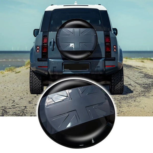 BUFEETERS Rear Spare Tire Cover Fit For 2020 2021 2022 2023 2024 2025 Land Rover Defender 90/110/130 Wheel Cover,Blue&Gloss Black