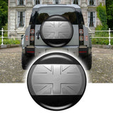BUFEETERS Rear Spare Tire Cover Fit For 2020 2021 2022 2023 2024 2025 Land Rover Defender 90/110/130 Wheel Cover,Eiger Grey&Gloss Black