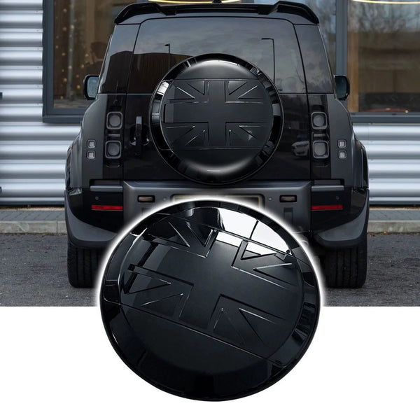 BUFEETERS Rear Spare Tire Cover Fit For 2020 2021 2022 2023 2024 2025 Land Rover Defender 90/110/130 Wheel Cover,Santorini Black&Gloss Black