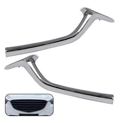 BUFEETERS 2Pcs Left & Right Front Bumper Grille Molding Trim Fit For 2017 2018 2019 2020 2021 Mazda CX-5,Factory Style,Chrome&Silver